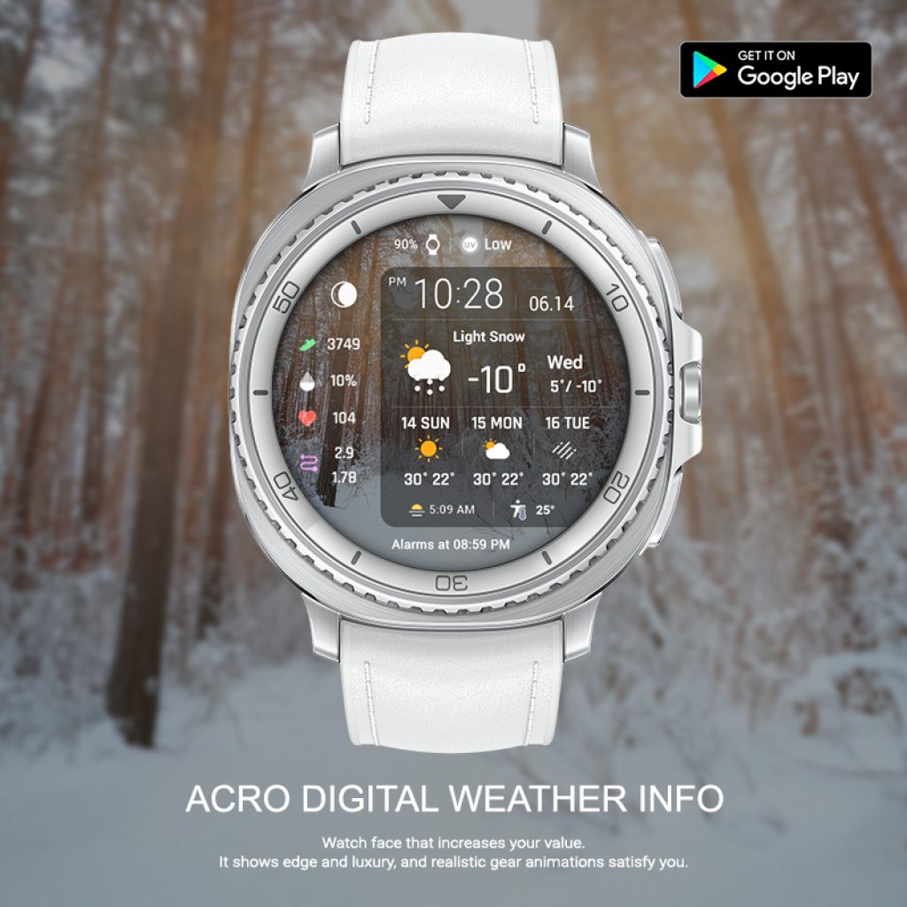 [Today-freecode WF]ACRO Digital Weather info Watchface — Coouponz